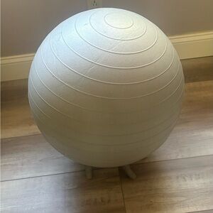 Silver Exercise Ball Chair